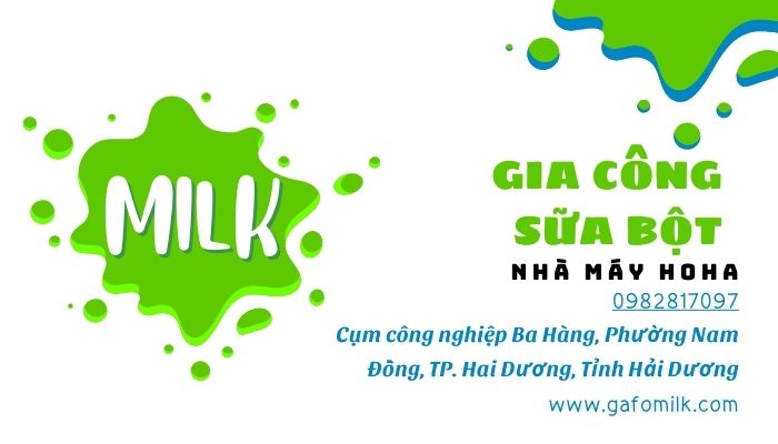 gia công sữa bột nhà máy hoha