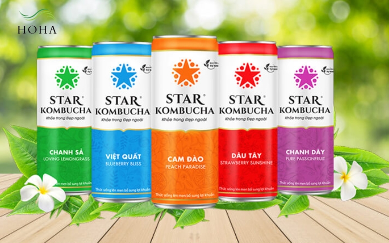 Các sản phẩm trà kombucha hiện nay